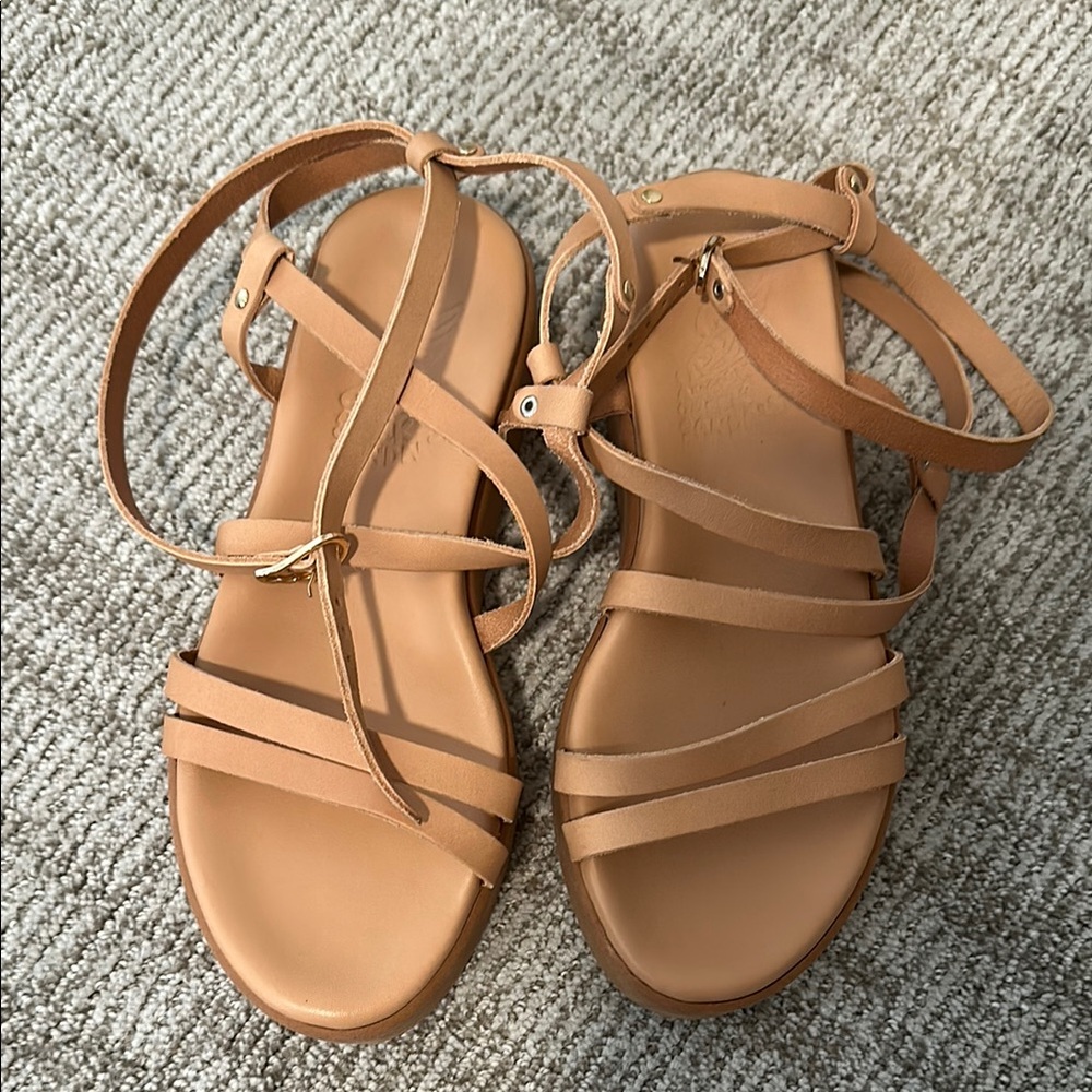 Women's Tan Strappy Sandals